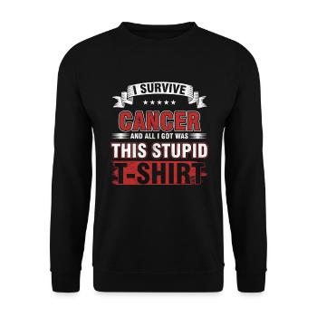 Cadeau de survivants de la sensibilisation, je survivre au cancer et à tous - Sweat-shirt Unisexe - noir - Devant - Alina (178cm) & Michal (187cm)