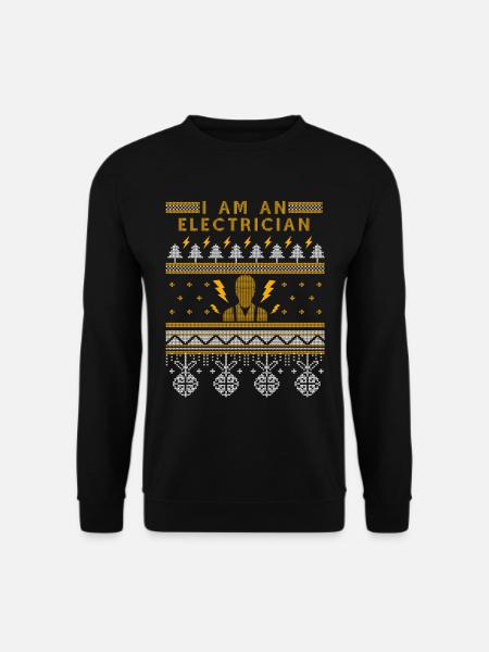 Elektriker-elektronisches hässliches Weihnachtsstrickjacken-Geschenk - Unisex Pullover - Schwarz