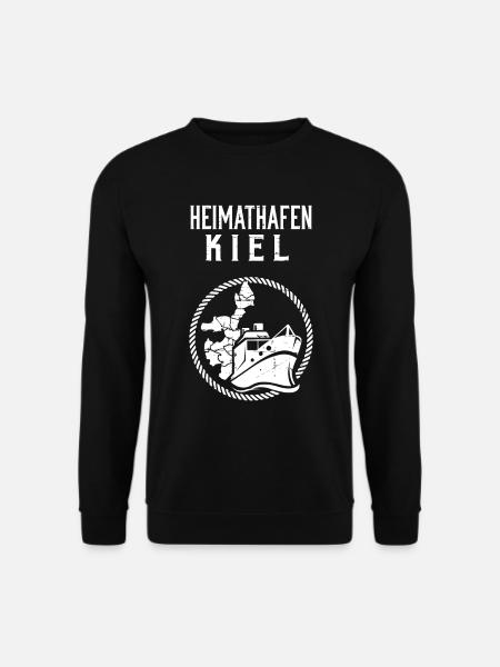 Heimathafen Kiel Kieler Küste - Unisex Pullover - Schwarz