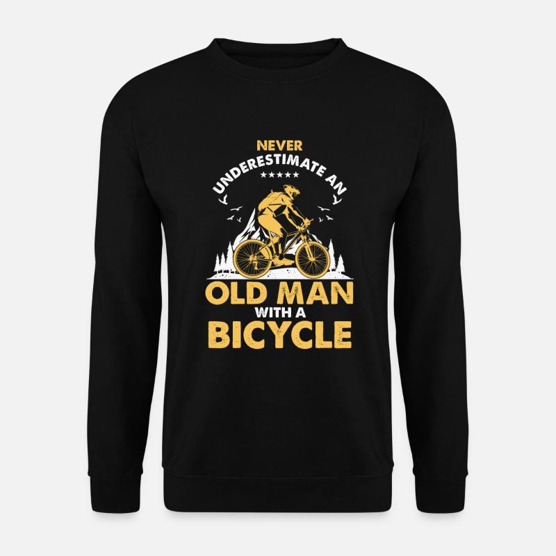 Fitness Opa Heimtrainer Fahrrad MTB - Unisex Pullover - Schwarz