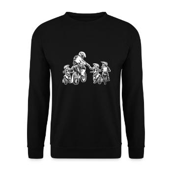 Fête des pères Riders Motorcycle Biker Motocross - Sweat-shirt Unisexe - noir - Devant - Alina (178cm) & Michal (187cm)