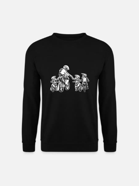 Father's Day Riders Motorcycle Biker Motocross - Unisex Sweatshirt - black