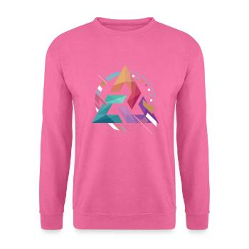 Dreieck-Auszug mit dem Geschenk mit drei Rändern - Unisex Pullover - Pink - Vorne