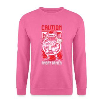 Vorsicht-verärgertes Gamer-Videospiel-Spieler-Geschenk - Unisex Pullover - Pink - Vorne