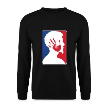Ohrfeigen Slap Off Contest russischen Sport - Unisex Pullover - Schwarz - Vorne - Alina (178cm) & Michal (187cm)