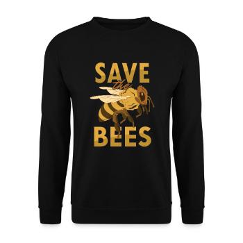 Apiculteur Honey Bee Flower Ruche Save The Bees - Sweat-shirt Unisexe - noir - Devant - Alina (178cm) & Michal (187cm)