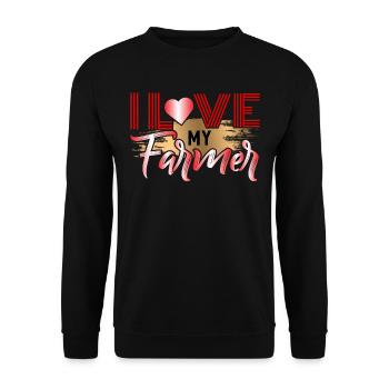 I love my peasant. - Unisex Sweatshirt - black - Front - Alina (178cm) & Michal (187cm)