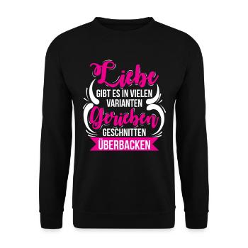 Käse - Liebe Gibt Es In Vielen Varianten - Unisex Pullover - Schwarz - Vorne - Alina (178cm) & Michal (187cm)