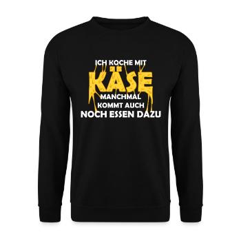 Ich Koche Mit Käse - Unisex Pullover - Schwarz - Vorne - Alina (178cm) & Michal (187cm)