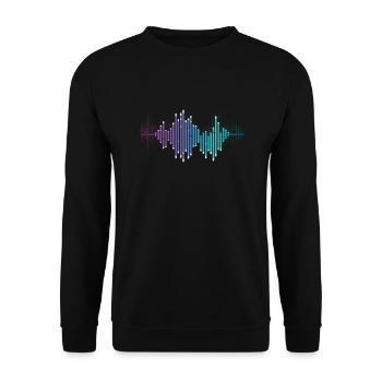 Sound Wave Technician Technische Aufnahme Musik - Unisex Pullover - Schwarz - Vorne - Alina (178cm) & Michal (187cm)