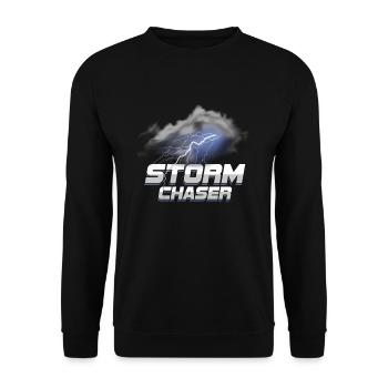 Geographical Storm Chasing Weather Condition Gift - Unisex Sweatshirt - black - Front - Alina (178cm) & Michal (187cm)