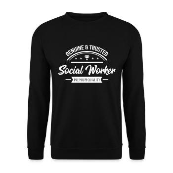 Cadeau libéral authentique et fiable de travailleur social - Sweat-shirt Unisexe - noir - Devant - Alina (178cm) & Michal (187cm)