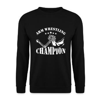 Arm Wrestling Art Arm Wrestle Cadeau - Sweat-shirt Unisexe - noir - Devant - Alina (178cm) & Michal (187cm)