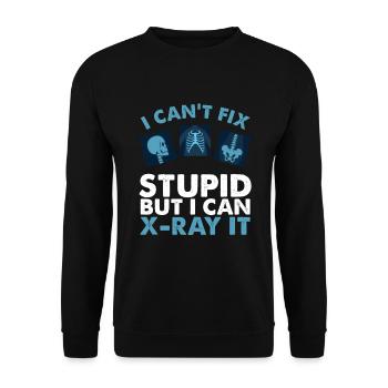 XRay Technician Radiologic Technologist - Unisex Sweatshirt - black - Front - Alina (178cm) & Michal (187cm)