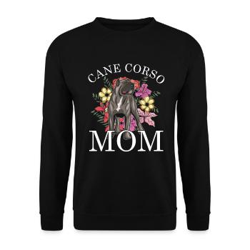 Hündchen-Tierliebhaber-Haustier-Hündchen-Geschenk-Stock - Unisex Pullover - Schwarz - Vorne - Alina (178cm) & Michal (187cm)