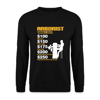 Arbre arboricole arboricole cadeau amoureux de la nature - Sweat-shirt Unisexe - noir - Devant - Alina (178cm) & Michal (187cm)