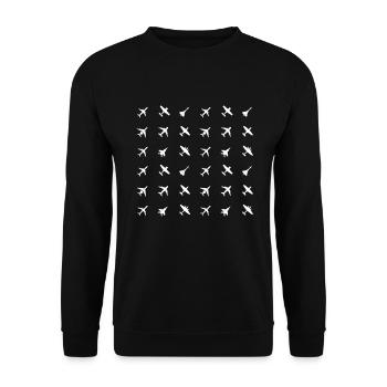 Pilot Aircraft Flying Aviator Flight Engineers - Unisex Sweatshirt - black - Front - Alina (178cm) & Michal (187cm)