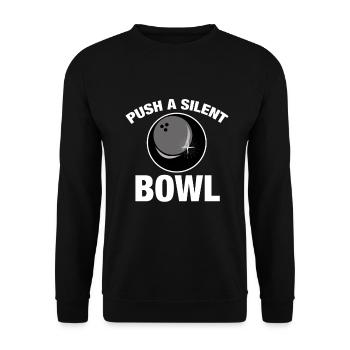 Drücken Sie eine stille Schüssel Beast Bowlers Pins Kegel - Unisex Pullover - Schwarz - Vorne - Alina (178cm) & Michal (187cm)