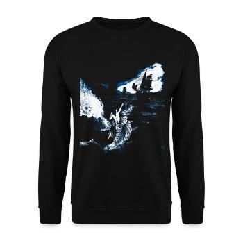 L'appel de la sirène - Sweat-shirt Unisexe - noir - Devant - Alina (178cm) & Michal (187cm)