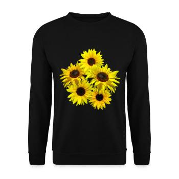 Bouquet de tournesols, tournesol, tournesols - Sweat-shirt Unisexe - noir - Devant - Alina (178cm) & Michal (187cm)