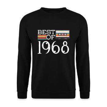 1968 Vintage 52 e anniversaire cadeau d'anniversaire - Sweat-shirt Unisexe - noir - Devant - Alina (178cm) & Michal (187cm)