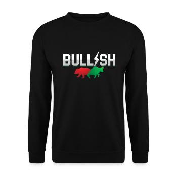 Bullish Bear Bull Investor Stock Market Exchange - Unisex Sweatshirt - black - Front - Alina (178cm) & Michal (187cm)
