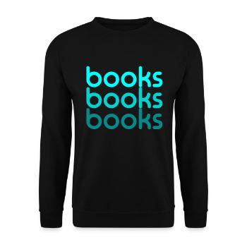 Bücher, die ich liebe, Bücher zu lesen - Unisex Pullover - Schwarz - Vorne - Alina (178cm) & Michal (187cm)