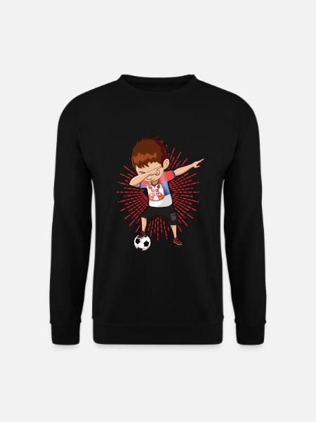 Football Dab Serbien Serben Serbischer Fußballer - Unisex Pullover - Schwarz