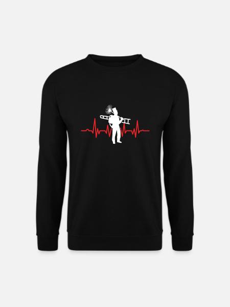 Kaminofen Sweep Schornsteinfeger Rot - Unisex Pullover - Schwarz