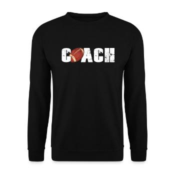 Coach Rugby lustiges Zitat Geschenk - Unisex Pullover - Schwarz - Vorne - Alina (178cm) & Michal (187cm)