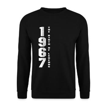 The Birth Of Legends 1967 53 th Birthday Gift - Unisex Sweatshirt - black - Front - Alina (178cm) & Michal (187cm)