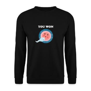 Sie haben die Evolution der menschlichen Embryologie gewonnen - Unisex Pullover - Schwarz - Vorne - Alina (178cm) & Michal (187cm)