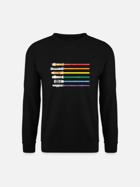 Lightsaber Rainbow Gay Pride Lesbian LGBT - Unisex Sweatshirt - black