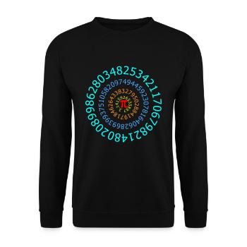 Nombre Fortune Dire Numérologue Numéros Pi - Sweat-shirt Unisexe - noir - Devant - Alina (178cm) & Michal (187cm)