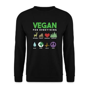 Veganism Vegetarian Foodie Veggies Gifts Vegan - Unisex Sweatshirt - black - Front - Alina (178cm) & Michal (187cm)