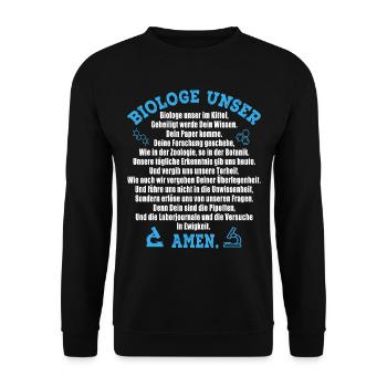 Biologie Unser - Unisex Pullover - Schwarz - Vorne - Alina (178cm) & Michal (187cm)