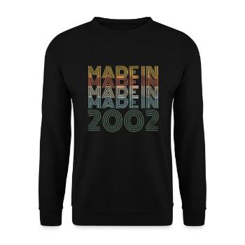 18 th Birthday Celebration Gift Retro Vintage - Unisex Sweatshirt - black - Front - Alina (178cm) & Michal (187cm)