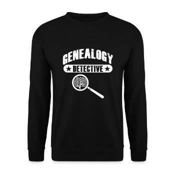détective de généalogie - Sweat-shirt Unisexe - noir - Devant - Alina (178cm) & Michal (187cm)