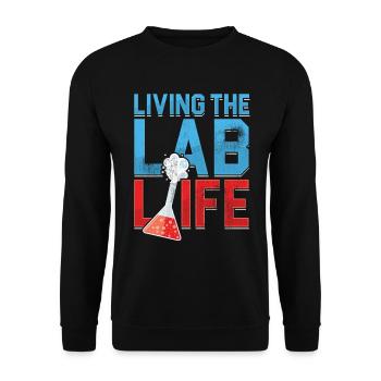 Living The Lab Life Laboratoire de laboratoire médical - Sweat-shirt Unisexe - noir - Devant - Alina (178cm) & Michal (187cm)