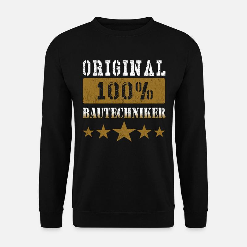 100% Original BAUTECHNIKER - Unisex Pullover - Schwarz