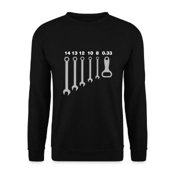 Mechanic Machines Repair Vehicles Tools Funny - Unisex Sweatshirt - black - Front - Alina (178cm) & Michal (187cm)