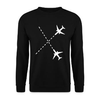 Avion pilote de drone avion cadeau - Sweat-shirt Unisexe - noir - Devant - Alina (178cm) & Michal (187cm)