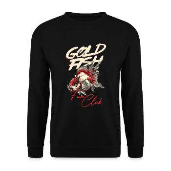 Goldfisch Liebhaber Aquarien Aquarist Aquarium Tech - Unisex Pullover - Schwarz - Vorne - Alina (178cm) & Michal (187cm)