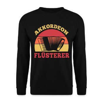 Akkordeon Flüsterer - Unisex Pullover - Schwarz - Vorne - Alina (178cm) & Michal (187cm)