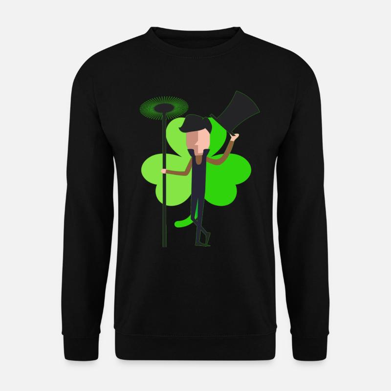 Chimney sweep shamrock - Unisex Sweatshirt - black