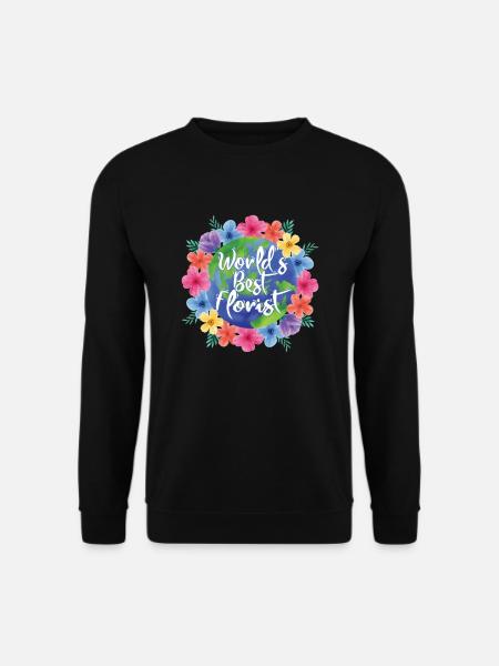 Weltbester Florist Blumenstrauß Floristen - Unisex Pullover - Schwarz