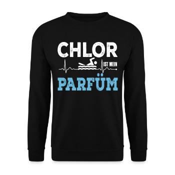 Chlor Ist Mein Parfüm - Unisex Pullover - Schwarz - Vorne - Alina (178cm) & Michal (187cm)