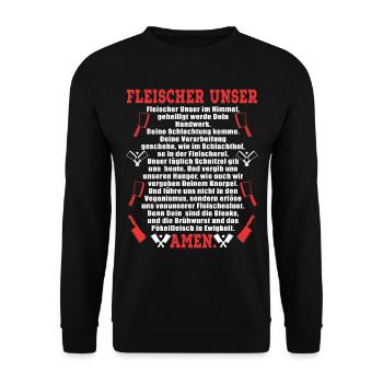 Metzger Unser - Unisex Pullover - Schwarz - Vorne - Alina (178cm) & Michal (187cm)