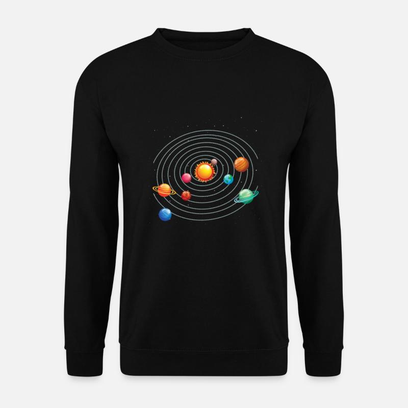 Sonnensystem Ich liebe meinen Planeten - Unisex Pullover - Schwarz