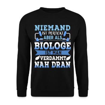 Biologie - Biologen Sind Perfekt - Unisex Pullover - Schwarz - Vorne - Alina (178cm) & Michal (187cm)